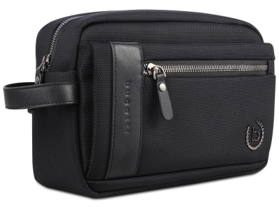 Несессер мужской BUGATTI Nero, чёрный, нейлон 1680D/кожа, 24х7,5х16 см Несессер мужской BUGATTI Nero, чёрный, нейлон 1680D/кожа, 24х7,5х16 см