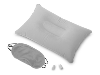 Набор для путешествия с прямоугольной подушкой Cloud, серый Набор для путешествия с прямоугольной подушкой Cloud, серый