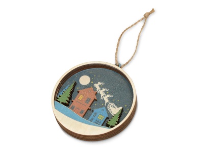 Подвеска деревянная многослойная Ночь перед рождеством Подвеска деревянная многослойная Ночь перед рождеством