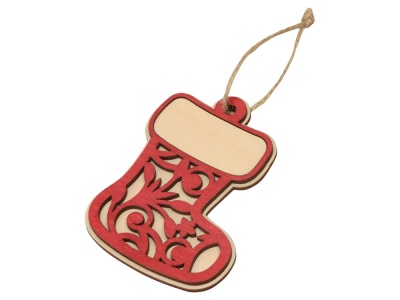 Подвеска деревянная Новогодний валенок Подвеска деревянная Новогодний валенок