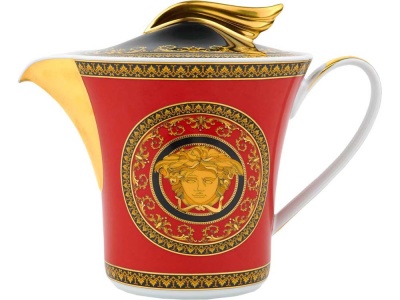 Чайник Versace Medusa, красный/золотистый Чайник Versace Medusa, красный/золотистый