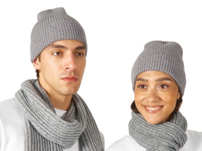 Шапка Nordend, крупный риб, серый меланж Шапка Nordend, крупный риб, серый меланж