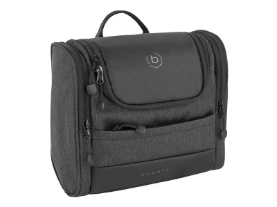 Несессер дорожный BUGATTI Universum, графитовый, полиэстер меланж/тарпаулин, 23,5х12х22,5 см, 7 л Несессер дорожный BUGATTI Universum, графитовый, полиэстер меланж/тарпаулин, 23,5х12х22,5 см, 7 л