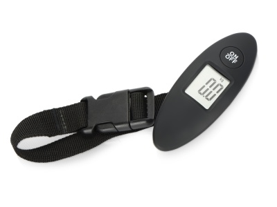 Багажные весы с покрытием soft touch Gravity, черный Багажные весы с покрытием soft touch Gravity, черный