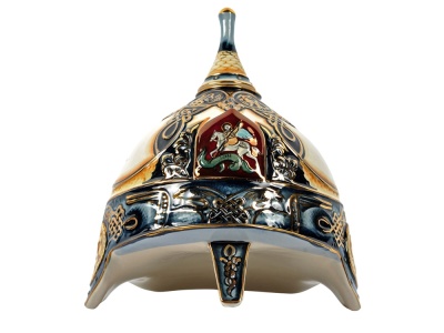 Штоф Шлем (цветной с золотом), 3л Штоф Шлем (цветной с золотом), 3л