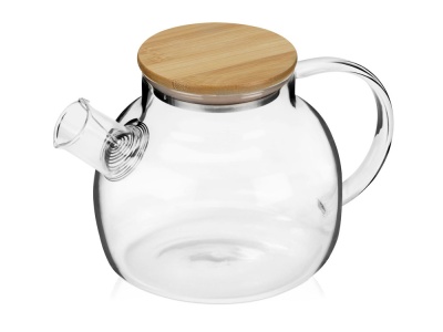 Стеклянный заварочный чайник Sencha с бамбуковой крышкой Стеклянный заварочный чайник Sencha с бамбуковой крышкой