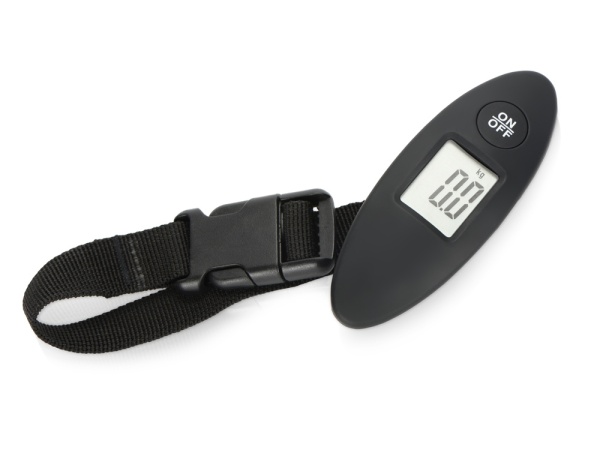 Багажные весы с покрытием soft touch Gravity, черный Багажные весы с покрытием soft touch Gravity, черный