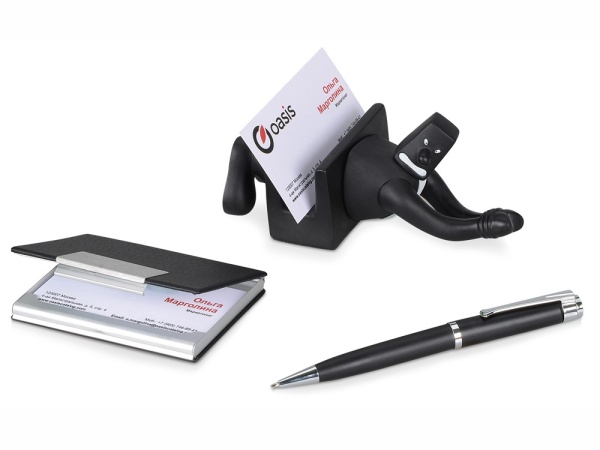 Набор: блекмэн Энди, визитница, ручка шариковая, черный Набор: блекмэн Энди, визитница, ручка шариковая, черный
