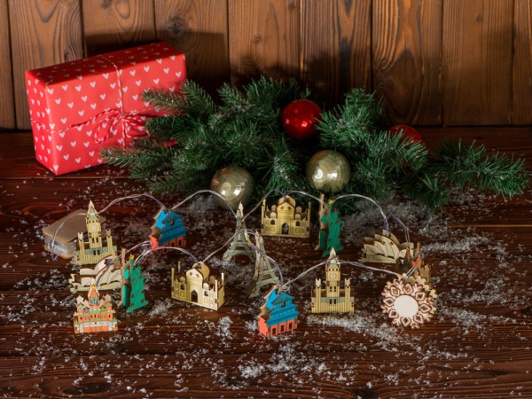 Ёлочная гирлянда Достопримечательности мира Ёлочная гирлянда Достопримечательности мира