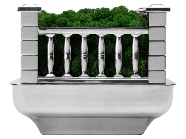 Кашпо металлическое со мхом Кашпо металлическое со мхом