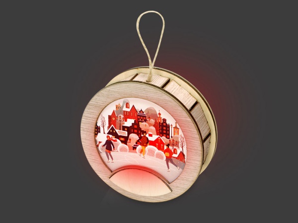 Новогодняя подвеска с подсветкой Шар Новогодняя подвеска с подсветкой Шар