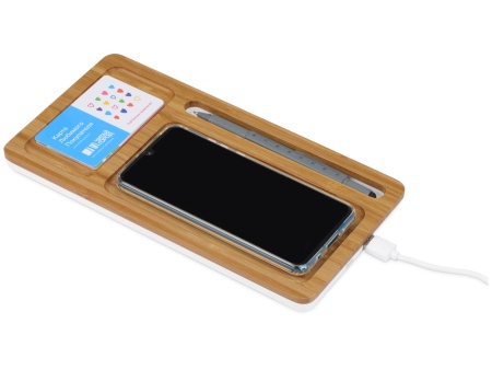 Беспроводное зарядное устройство-органайзер из бамбука Timber