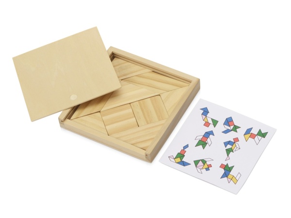 Деревянная головоломка в коробке Tangram Деревянная головоломка в коробке Tangram