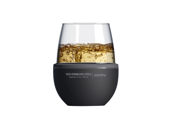 Тумблер для вина WINE KUZIE, черный Тумблер для вина WINE KUZIE, черный