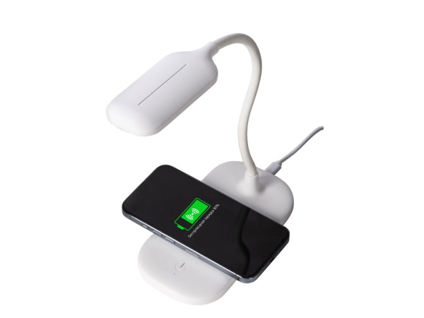 Настольный светильник с беспроводной зарядкой Nimble, 10 Вт Настольный светильник с беспроводной зарядкой Nimble, 10 Вт