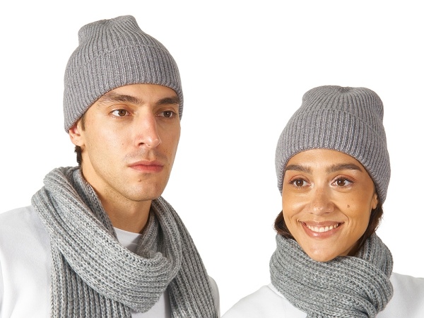 Шапка Nordend, крупный риб, серый меланж Шапка Nordend, крупный риб, серый меланж