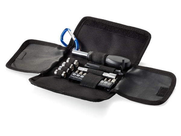 Набор инструментов из 19 предметов в чехле с карабином Набор инструментов из 19 предметов в чехле с карабином